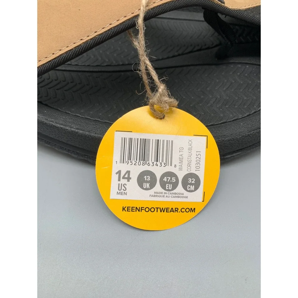 KEEN Waimea TG Cornstalk Black Sandals 1030251 Men's Sz 14 NEW